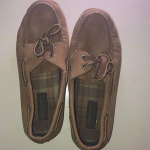 Sperry topsider brown leather authentic original